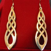 (GOE3) Large Gold Celtic Earrings