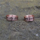 (GR13) Rose Gold Celtic Incised Ring