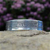 (SB6) Silver-etched Zoomorphic Bangle