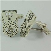 (CU09) Silver Aberlrmo Cufflinks