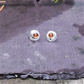 (ASS1) Silver Amber Stud