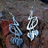 (SE3) Silver Art Nouveau-style Earrings