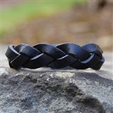 (LW21) 1.8cm Plaited Leather Wrislet