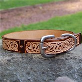 (DC6) Narrow Celtic Hand-dyed Dog Collar