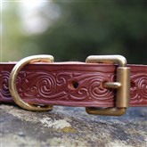 (DC5) Narrow Celtic Dog Collar