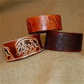 (LW202) Celtic Boar Leather Wristlet