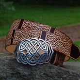 (PB13) Celtic Filigree Pewter Buckled Belt