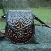 (LB2) Leather Bag with Celtic Knotwork design