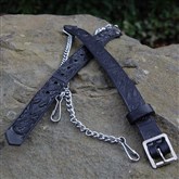 (SS5) Celtic Leather & chain Sporran Straps