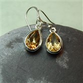 (HTE1) Silver & Citrine Earrings