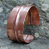 (COP1) Folded Copper Bangle