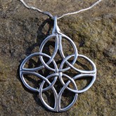 (SCP14) Fine Silver Celtic Knotwork Pendant