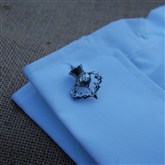 (CUF11) Shaped Thistle Cufflinks