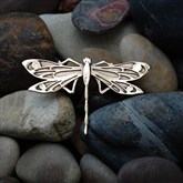 (SBR5) Silver Dragonfly Brooch