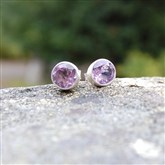 (ASE1) Amethyst Stud Earrings