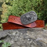 (CB005) Celtic Wolf Buckled Belt