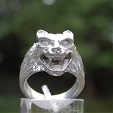 (WR1) Silver Wolf Ring