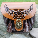 (DW8) Celtic Leather Pouch Sporran