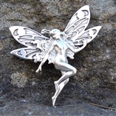 (SBR002) Silver Faery Brooch