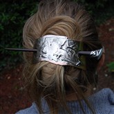 (HB001) Unique Silver & Copper Hair Barrette