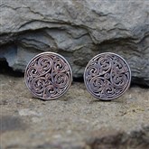 (CUF16) Round Celtic Spiral Cufflinks