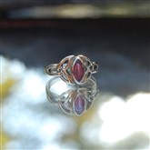 (G31) Gold Celtic & Ruby Ring