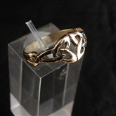 (GR8) Gold Round Celtic Knotwork Ring