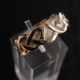 (GR4) Gold Thick Knotwork Celtic RIng