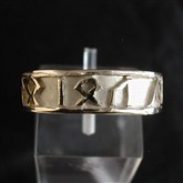 (GR6) Gold Runic Ring