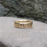 (GR19) Solid Gold Rustic Ring