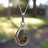 (APG1) Green Amber Pendant