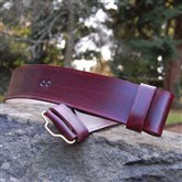 (HDKB1) Hand Dyed chestnut red Kilt Belt