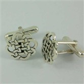 (CU07) Silver Celtic Knotwork Cufflinks