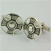 (CU01) Silver Celtic Cross Cufflinks