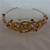 (CT8) Gold Celtic & Gemstone Tiara