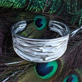 (ICEB3) Large Silver Ice Bangle