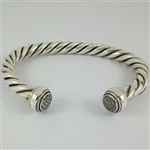 (SB11) Silver Celtic Torc Bangle