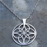 (SCP22) Large Silver Celtic Pendant