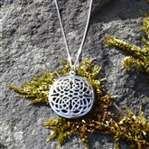(SCP27) Domed Silver Celtic Pendant