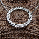 (SCP30) Large Silver Celtic Hoop