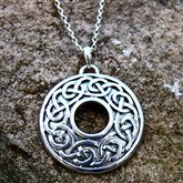 (SCP7) Large solid Silver Celtic Pendant