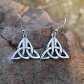 (SCE4) Silver Tri- Celtic Earrings