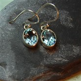 (SZ1) Silver & Topaz Earrings