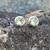 (MSP1) Medium Peridot Studs