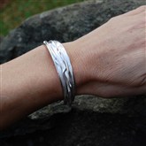 (ICEB5) Narrow Silver Ice Bangle