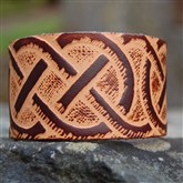 (LW9) 4cm Celtic Leather Wristlet