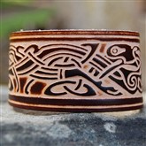(LW10) 4cm Celtic Leather Wristlet