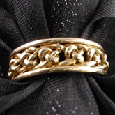 (GR11) Original Gold Celtic Rope Ring