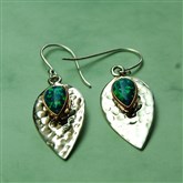 (LBE3) Silver & Opalite Earrings