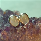 (TE1) Silver Moonstone Stud Earrings